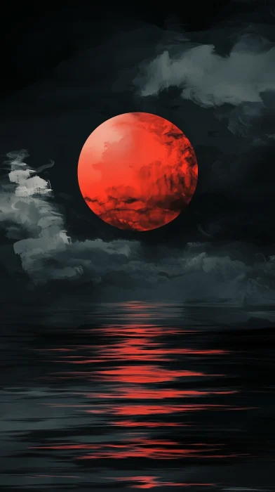 Red Moon in the Dark Night