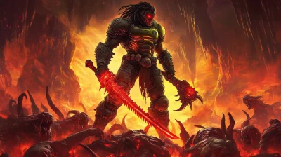 Epic Doom Slayer in Hell