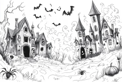 Halloween Doodle Sketch