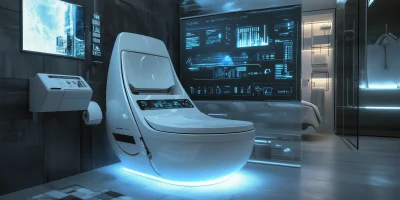 Futuristic High-Tech Toilet