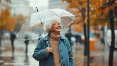 Autumn Rain in the City