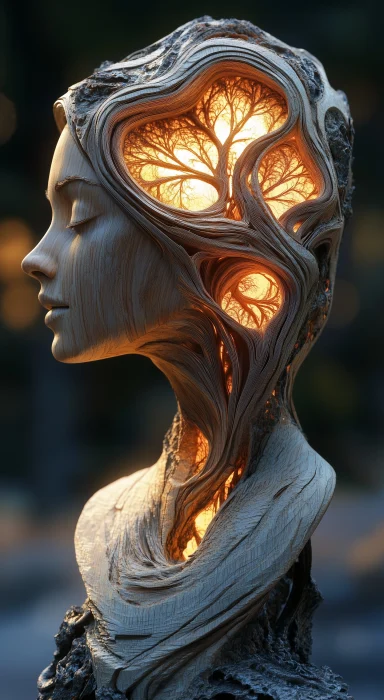 Cosmic Wood Sculpture