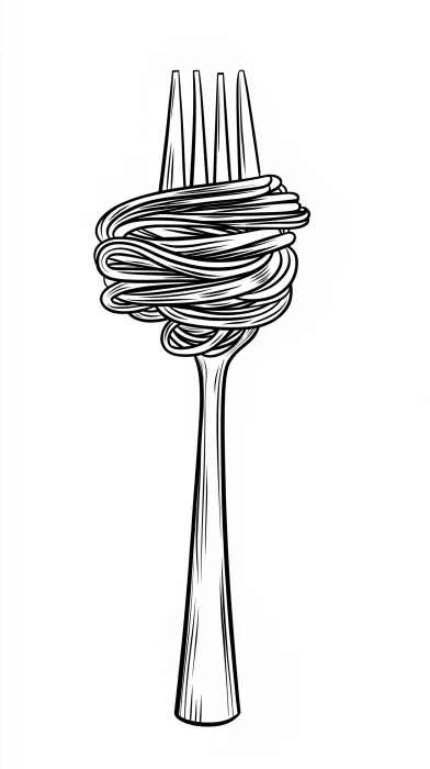 Fork of Spaghetti Line Drawing