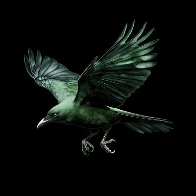 Green Flying Crow