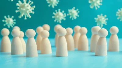 Wooden People with Virus