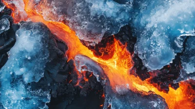 Contrast of Lava and Ice