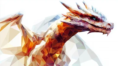 Dragon in Low Poly Style