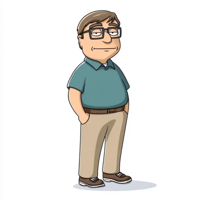 Nerdy Character in Family Guy Style