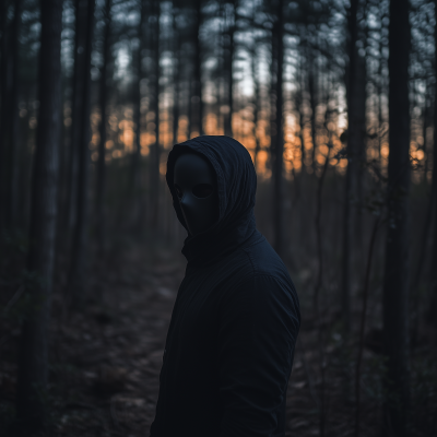 Masked Man in Forest