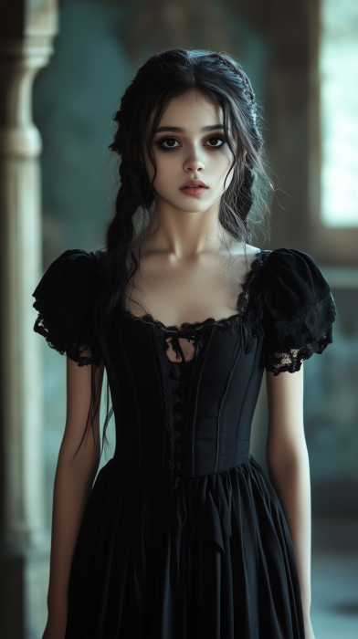 Gothic Portrait of Jenna Ortega