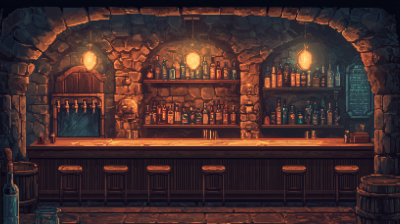 Dragon Quest Style Bar Background