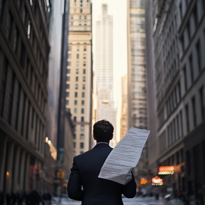 Busy Executive in New York City