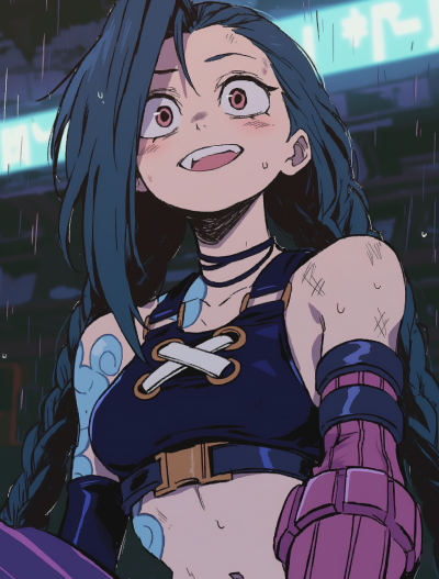 Jinx in My Hero Academia Style