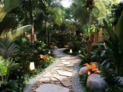 Tropical Oasis Landscape Design