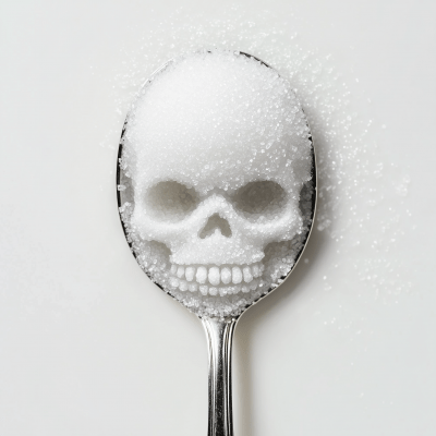 Skull-shaped sugar spoon