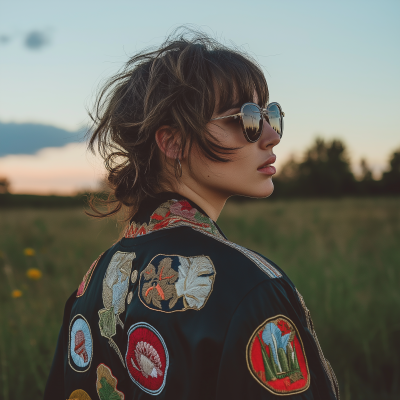 Woman in Embroidered Jacket