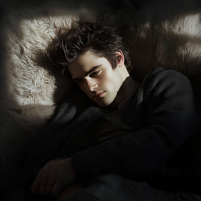 Edward Cullen on a Sofa