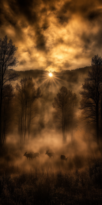 Autumn Sunrise in the Mountains