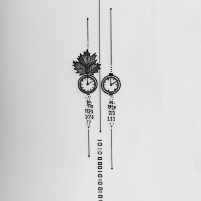 Minimalist Clock Tattoo Design