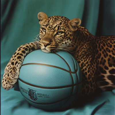 Leopard on Basketball