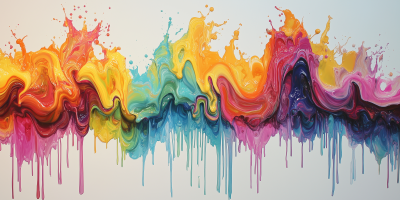 Colorful Drippy Liquid Waves