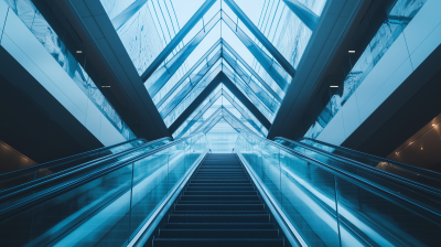 Glass Escalators in Office