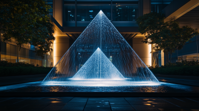 Nighttime Fountain Illusion