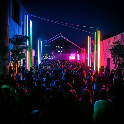 Neon Courtyard Rave