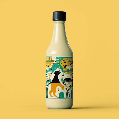 Ranch Dressing Bottle Illustration