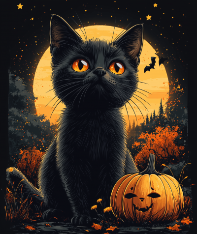 Kawaii Halloween Print Design