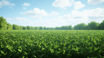 Lush Soybean Plantation