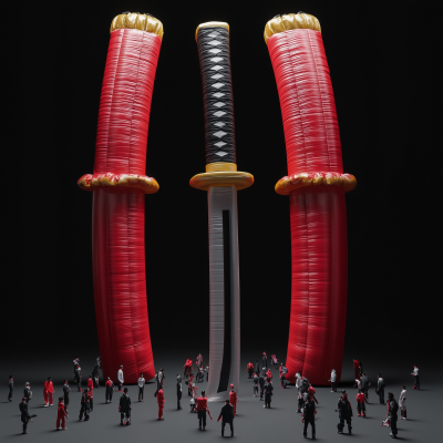 Giant Inflatable Katanas