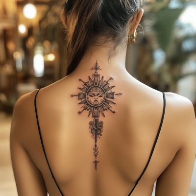 Aztec Feminine Tattoo