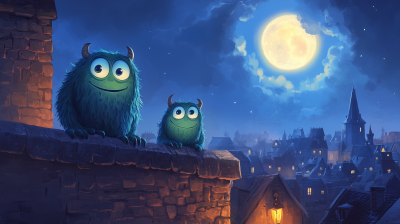 Cheerful Monsters At Night