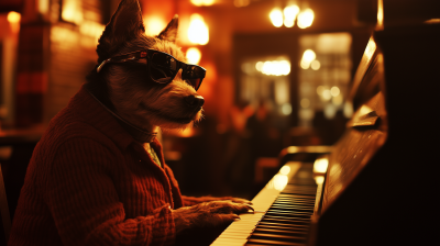 Cool Dog Jazz Pianist