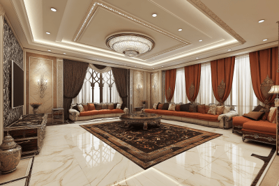 Luxury Moroccan Islamic Family Area 3D Design