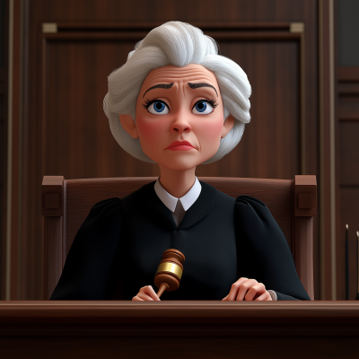 Courtroom Scene with Judge