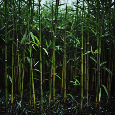 Wet Bamboo Field