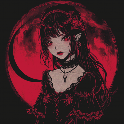 Vampire Girl on the Moon