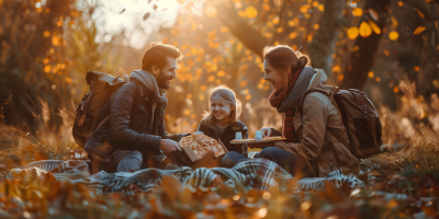 Family Picnic in Autumn