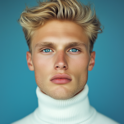 Blonde Swedish Man in Turtleneck