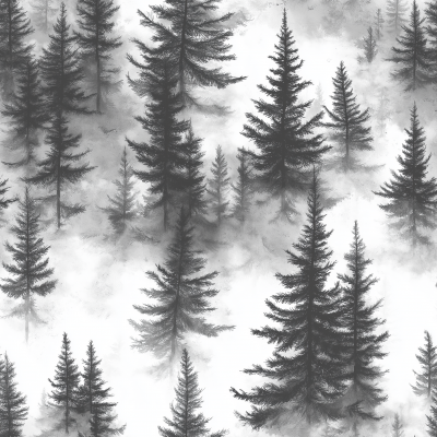 Minimalistic Pine Forest