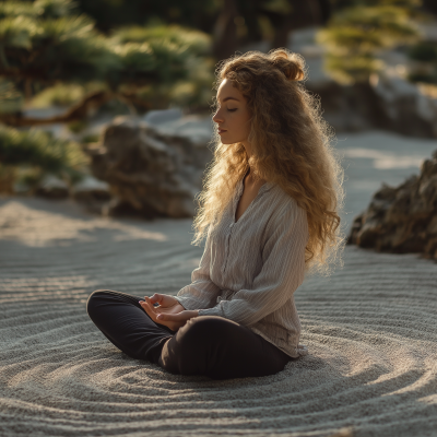 Meditation in Zen Garden