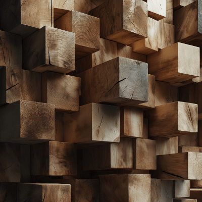 Sculptural Timber Blocks