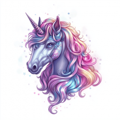 Adorable Unicorn Illustration