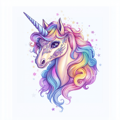 Adorable Unicorn Illustration