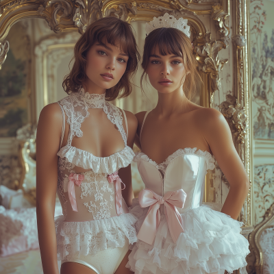 Glamour Fashion Models in Haute Couture