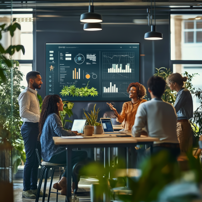 Teamwork in a Modern Office