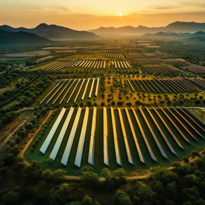 Modern Solar Farm