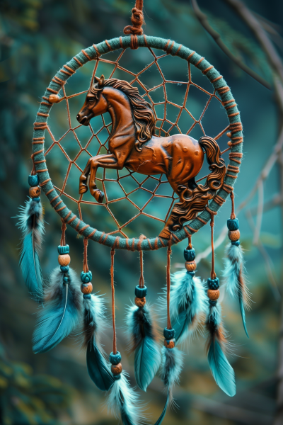 Horse Jumping Through Dreamcatcher